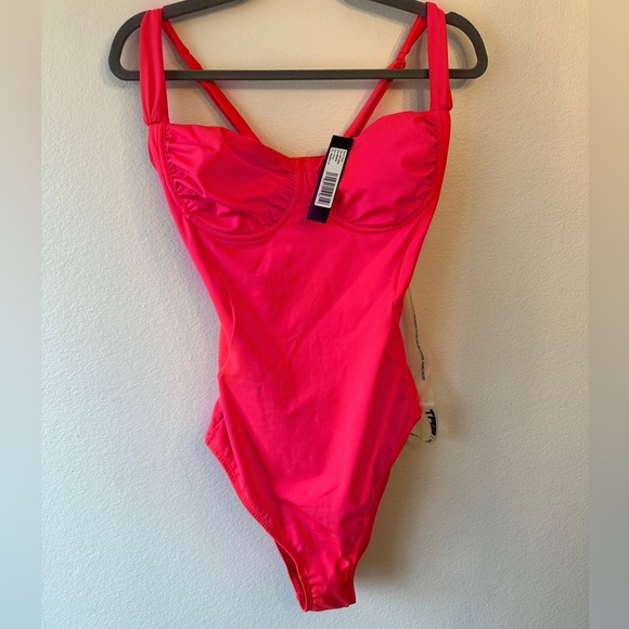 Ta3 Shaping One Piece Swimsuit Sweetie- Hot Coral Large (xl torso) NWT - Picture 5 of 7
